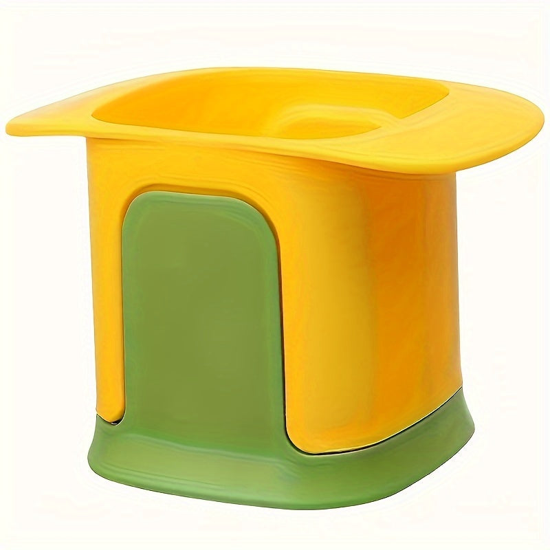 TEMU Effortless Multifunctional Vegetable Chopper & French Fry Maker - Hand Pressure Operation, Durable Plastic Kitchen Tool For Quick & Precise