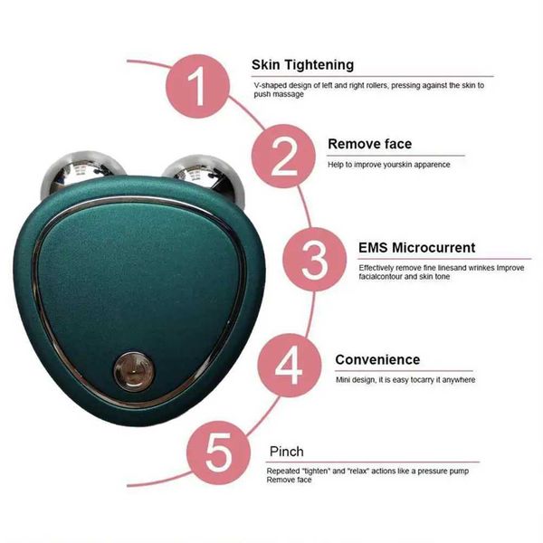 Electric Face Massager Microcurrent Lift Roller Skin Tighten Travel Care Beauty Massage Face Charging USB V-Shape Device Ho D7W8XJ250113