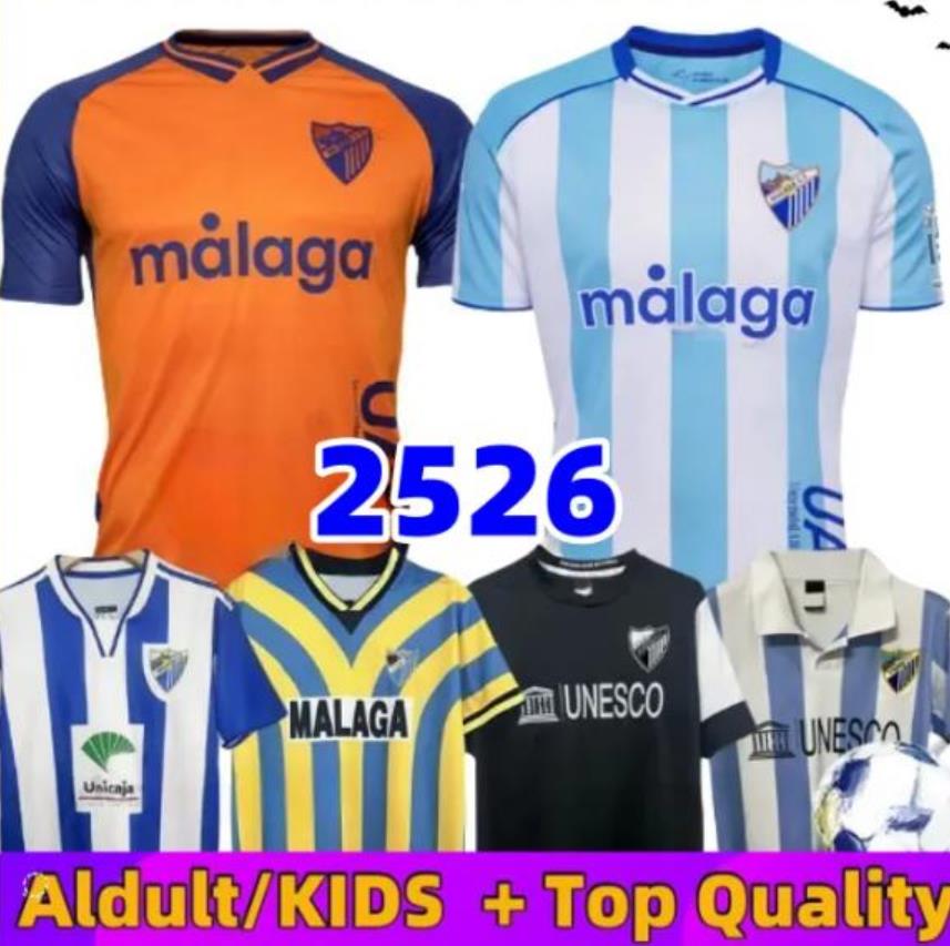 S-4XL MALAGA CF Deportivo La Coruna 25TH anniversary soccer jersey Kids Kit remake RETRO 25 26 Home Away Football Shirts Men