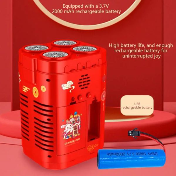 48 Holes Electric Fireworks Bubble Machine With Flash Lights Sounds For Kids Outdoor Toys Party Festival Celebrate Bubble Machin