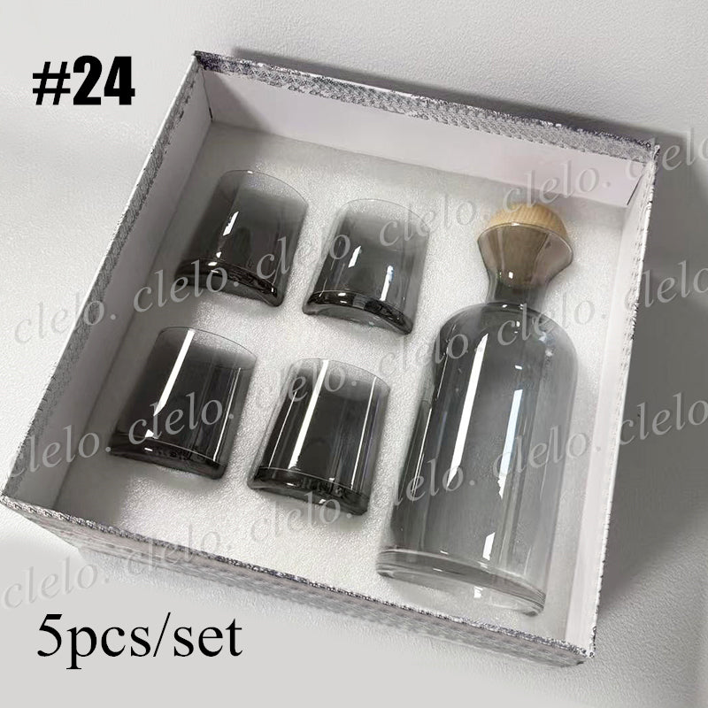 New Trendy Home Fashion Accessories Glass Cups Mugs Plates Knife and Fork Set for Home