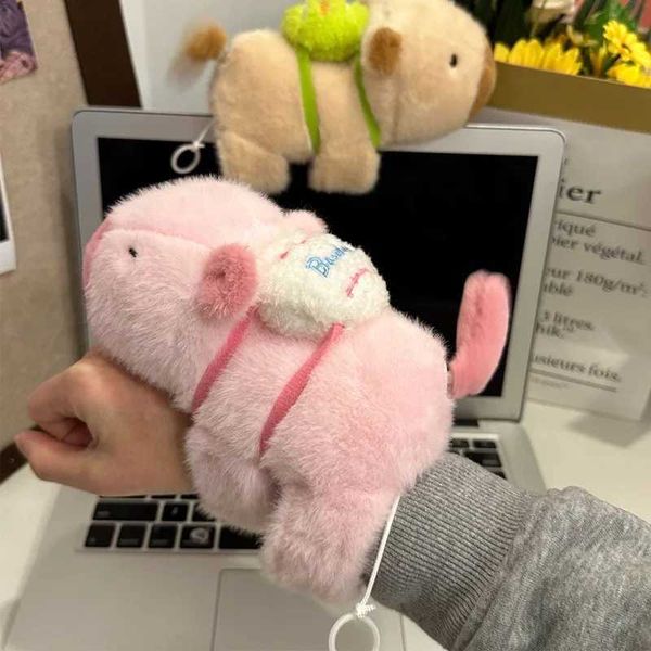 Plush Dolls 4 Style Capybara Bracelet Plush Toys Kawaii Cartoon Animal Soft Stuffed Doll Cute Wrist Pendant for Kids Birthday Gifts z241114