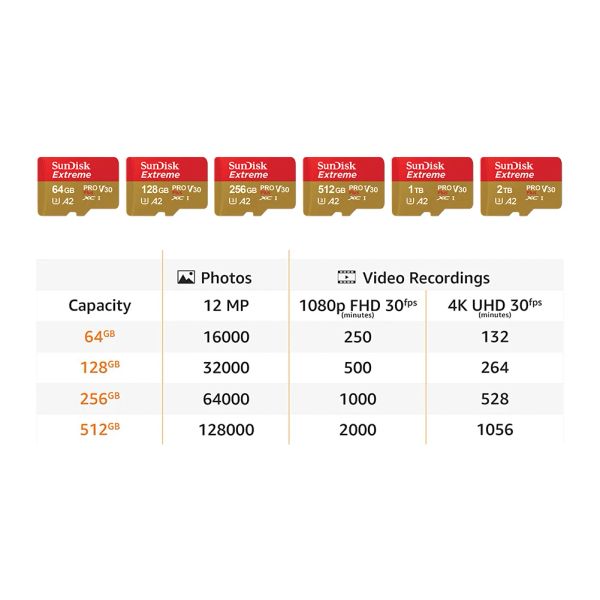 SunDisk 2TB-1TB Flash Memory Card UHS-I Micro TF SD Card 512GB 256GB 128GB Mobile Storage SD Card 64GB For Nintendo Switch Games