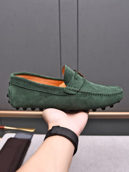 Loafers Suede leather T Timeless black crown mens loafers dress shoes Designer Velet todds 503h#