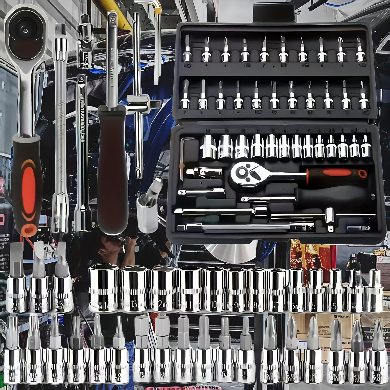 TEMU 325pcs Tool Kit, Home-auto Repair Tool Set, Toolbox Storage Case With Drawer, Household Tool Kit - Perfect For Homeowner, , Handyman, Optional