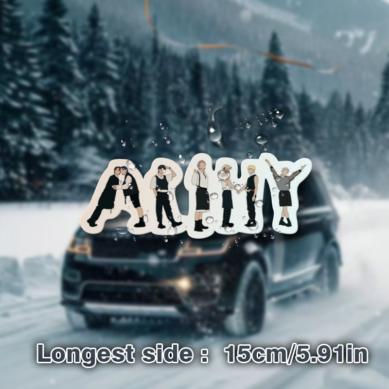 TEMU Butter Army Fun And Durable Vinyl Stickers For Car Windows, Doors, Car Tank Covers, Refrigerators