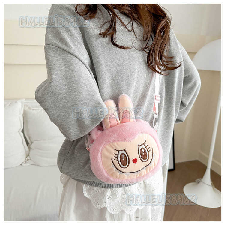 Cartoon Bubble Labubu Childrens Bag Claw Machine Plush Toy Cute Cartoon Handbag H250811