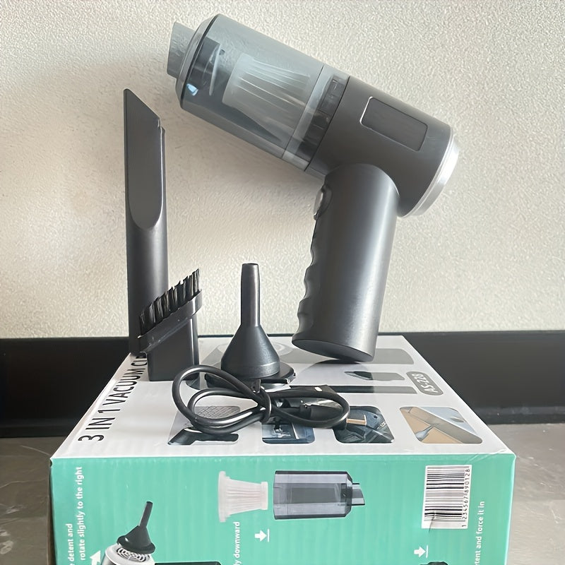 TEMU 1pc Powerful 9000pa Cordless Car Vacuum Cleaner - Ultra-lightweight, Portable, And For Home And Car Interior Cleaning, Pet Hair, And -