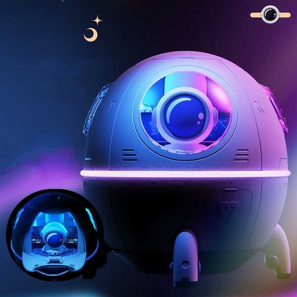 Humidifiers Space Capsule Air Humidifier USB Ultrasonic Cool Mist Aromatherapy Water Diffuser with Led Light Astronaut Humidificador L230914