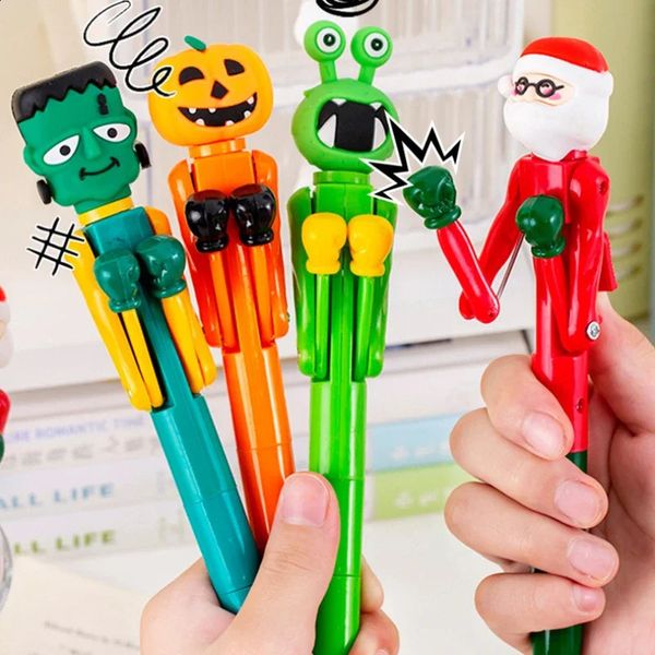 Cartoon Boxing Ballpoint Pen Funny Pumpkin Monster Santa Cluas Frog Pen Kids Gift Merry Christmas Present Happy Halloween Day 241224