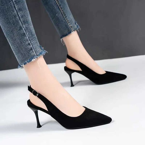 High-heeled shoes Fashion High Heel Womens Sandals 2023 Buckle Sandalias Party Open Toe Shoes Female Thick Heel Party Shoes Wedding Shoes Z2