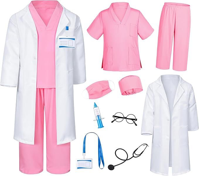 885421 Children&#039;s Performance Costume - Doctor and Nurse Professional Role-Playing Performance Attire