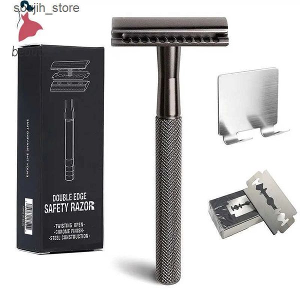 Razors Blades Classic Double Edge Safety Razor For Men Shaving Women Hair Removal Manual Shaver with Replacing Blades and Holders L240910