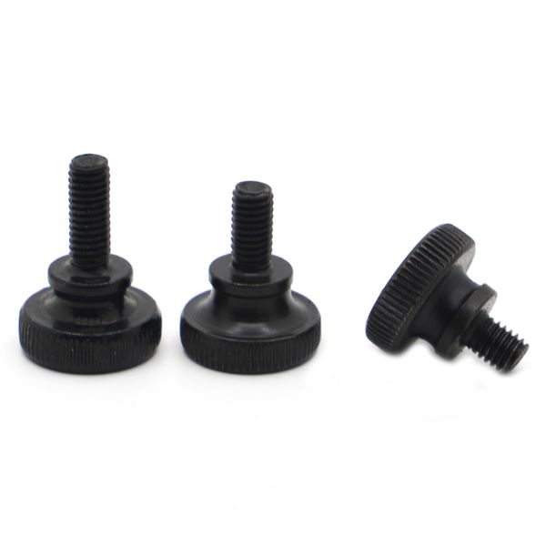 GB834 Black Steel Knurl High Step Head Hand Tighten Thumb Screw M3 M4 M5 M6 M8 M10 Curtain Wall Glass Lock Thumbscrew Adjust
