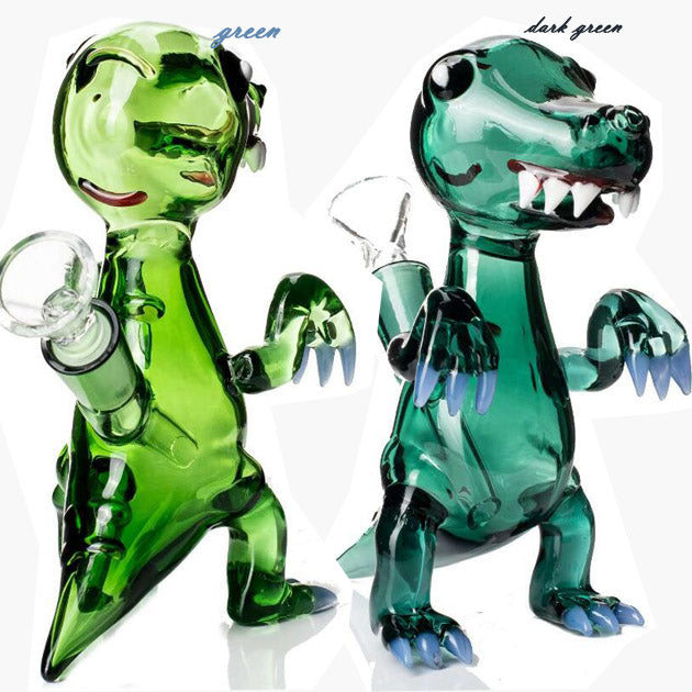 Dinosaur Bong Smoking Glass Water pipes Bubbler Hookahs Water Bongs Dabber Accessories Recycler dab Rigs Downstem With 14mm bowl