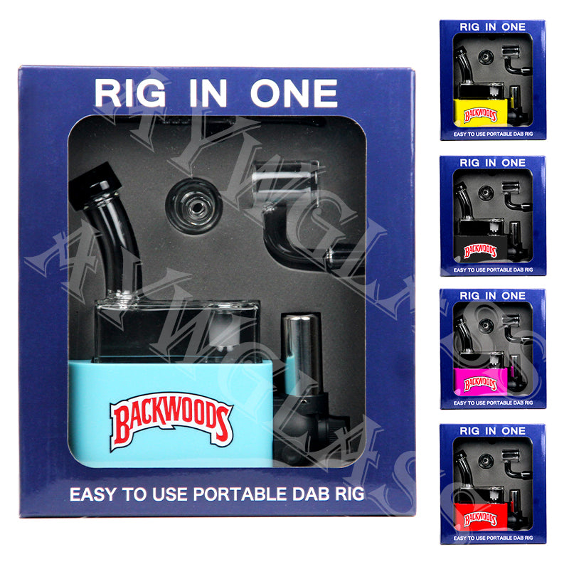 Factory Backwoods Boro Glass Micro Rig Bubbler High quality Zip Up Carrying Case with Eva Foam Color hookahs Pipes Tobacco Smoking Accessories Glass