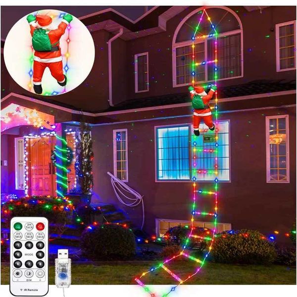 Santa 0.75-3M Claus Ladder Lamp Christmas Tree Lamp Decoration Indoor and Outdoor Decorative Windows Garden Pendant LED String X241114