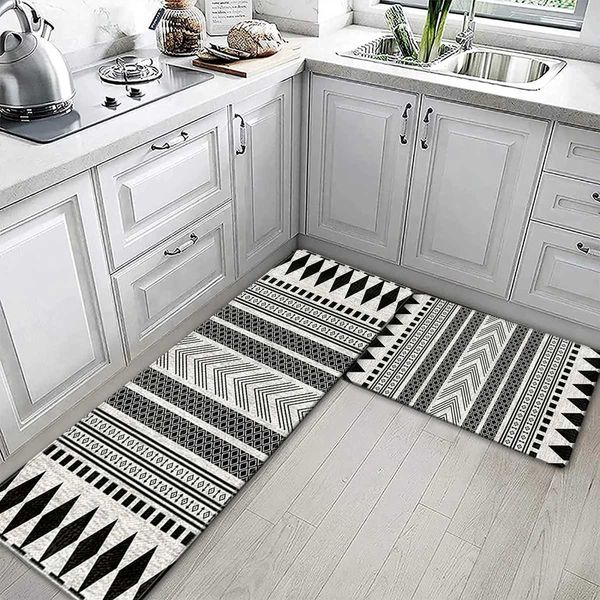 Marrocos Tripou Kitchen Non Slip Area Carpet Leundry Room RO Livingro Sofá Tapete de peito Porta de entrada Ele decora Carpet Y240102