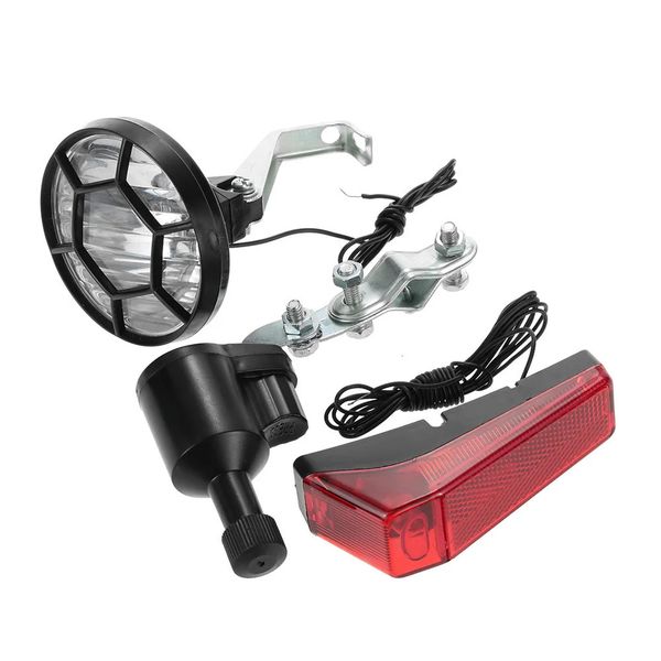 Bicycle Lights Set Kit Bike Safety Front Headlight Taillight Rear light Dynamo Bright Cycling Lantern for Bike Accessories 241202