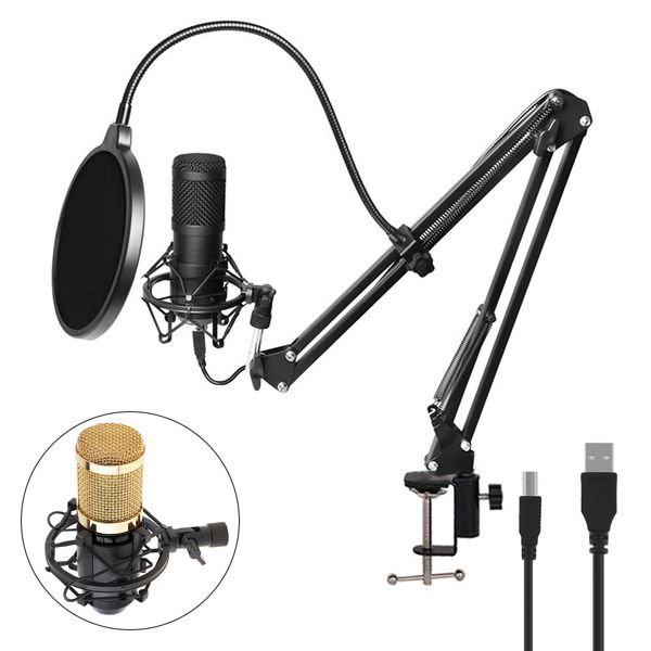 BM-800 USB Condenser Microphone 192KHz - 24Bit Microphone Kits for Computer Karaoke Microphone for Sound - Studio Recording