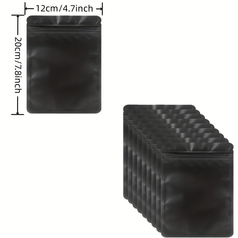 TEMU 100pcs Aluminum Foil Self-sealing Bags - Reusable, Frosted Pet Material For Snacks, Nuts, , Candies, Coffee Beans - Storage & Packaging With