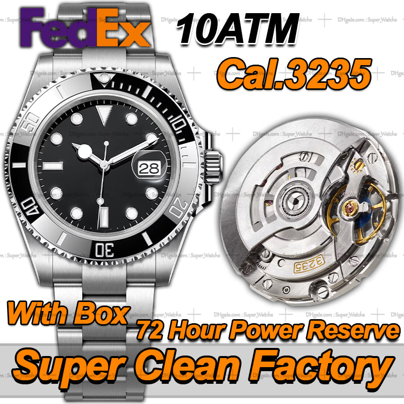 Mens Watches Men Designer Watches Top Supre Quality Clean Factory Luxury Watch Automatic Cal.3235 Movement Ceramic Bezel Sapphire Luminous Diving 10