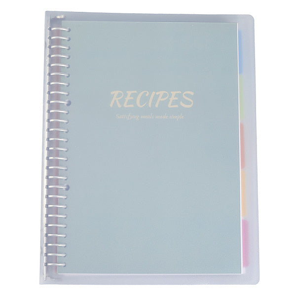 Rectangle Plastic Blank Recipe Notebook