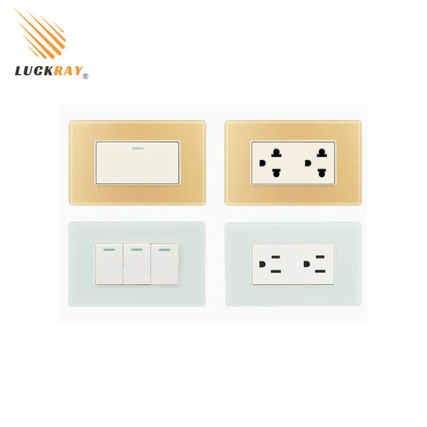 Gang Us Type Acrylic Electrical Wall Switch 1way & 3way