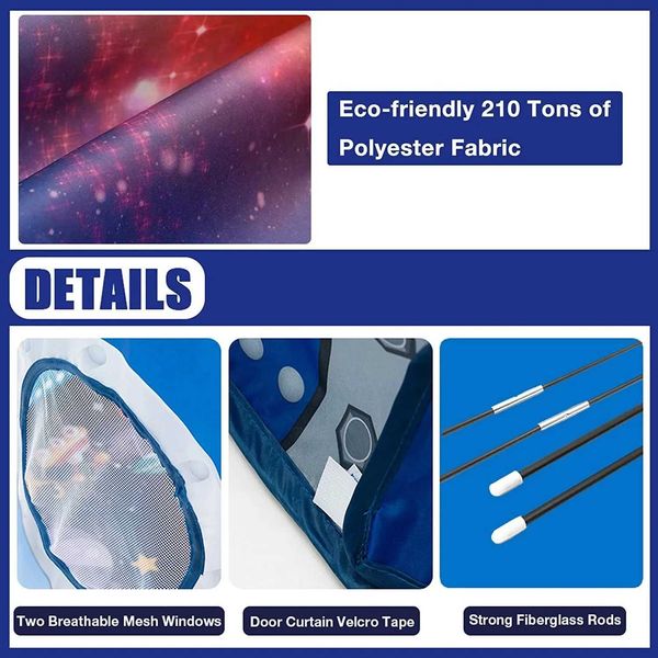 Childrens Tent Portable Foldable Play Tent Baby Play House Large Girls Princess Prince Castle Outdoor Toy Kid Boy Gift X2502103