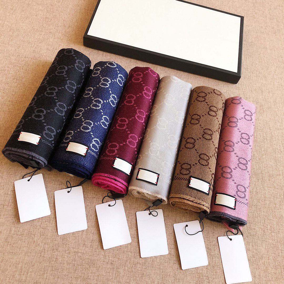 Womens Scarf Cashmere mens designer Scarf Full Letter Printed Scarves Soft Touch Warm Wraps Autumn Winter Long Shawls brown white optional box