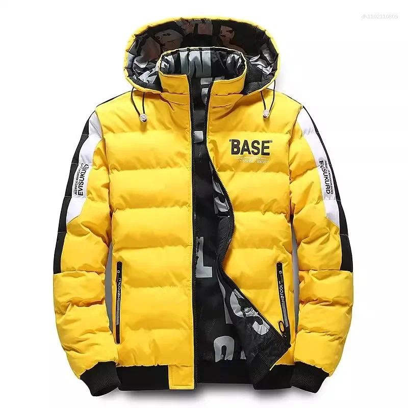 Men&#039;s Down Men Autumn Winter Cotton Jacket Warm Casual Comfortable Padded Thickened Double-Sided Clothes Removable Cap Coat