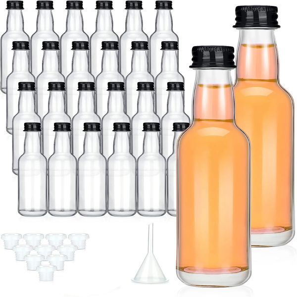 50 ml Glass Liquor with Caps Mini Wine Bottles Reusable Empty Spirit Bottle for Wedding Party 240708