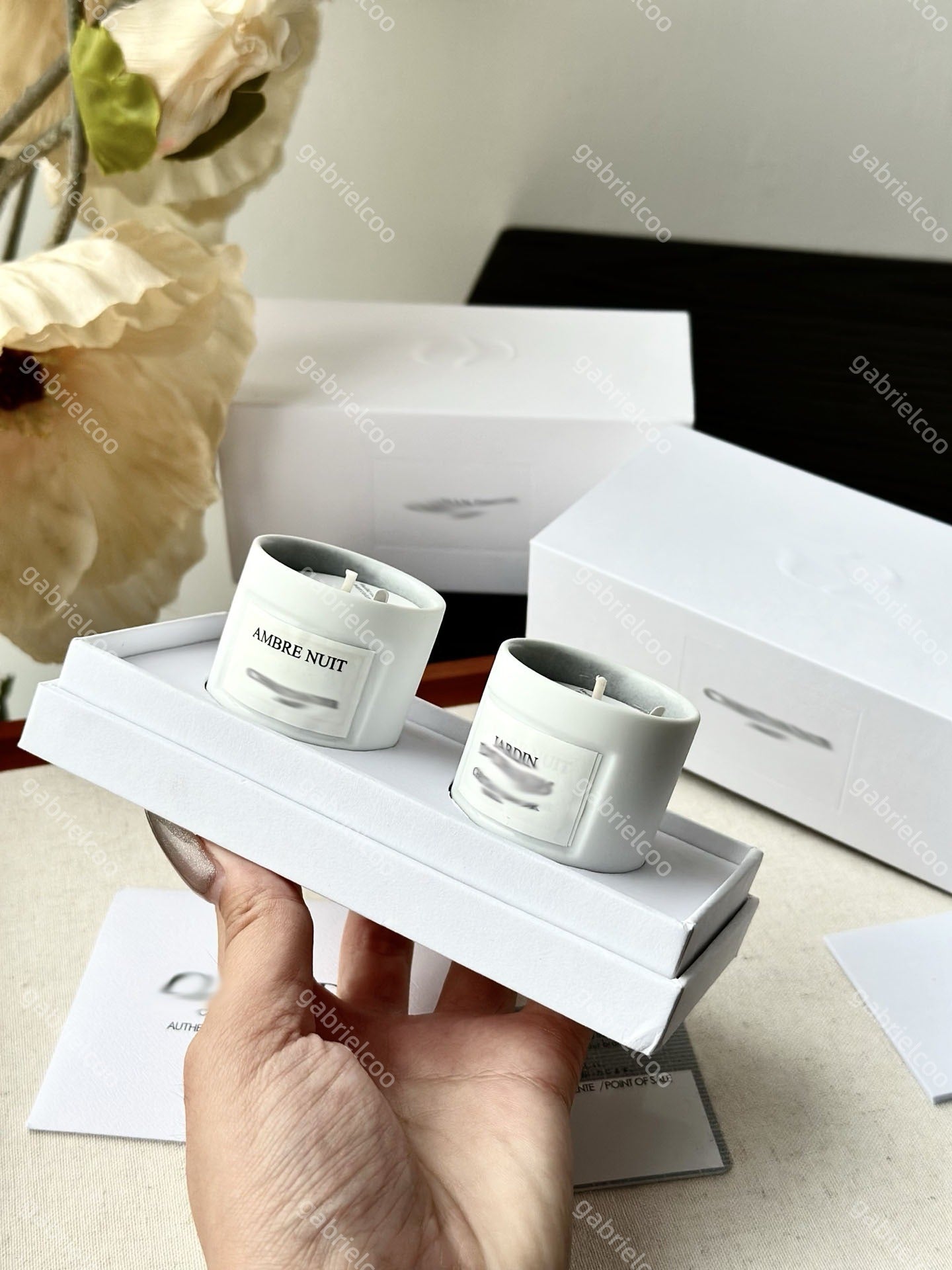 Mini Amber Night & Honey Orange Garden Scented Candles 35g Luxury Aromatherapy Home Fragrance Gift Set Relaxing Soy Wax Candles