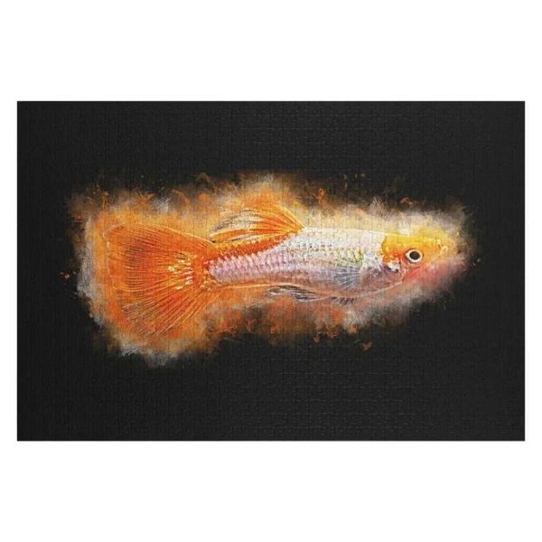 Guppy male Koi - Poecilia reticulata Jigsaw Puzzle Custom Photo Personalized Baby Object PuzzleM240817