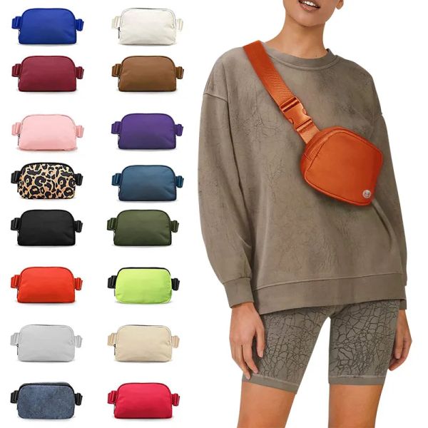 Hot Designer Fanny Pack Everywhere Belt Bum Chest Yoga Bag Bumbag Nylon Womens Mens Outdoor Fleece Shoulder Crossbody Waist Bags with Brand