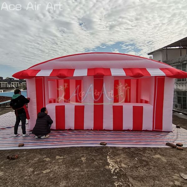 wholesale Inflatable Ticket Booth Double Window Concession Stand Giant Tent For Zoo Or Other Events