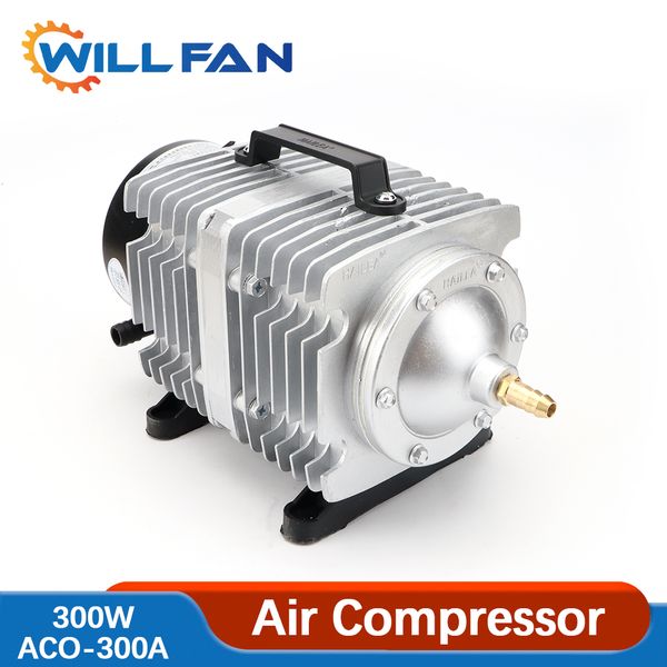 Will Fan Hailea Aco-300A Air Pump 300w 250L-min Electrical Magnetic Compressor For Laser Cutter Engraving Machine Oxygen Fish