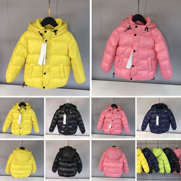 Designer coat Down Jackets Parka Luxury Montcla Kids hooded Embroidered armband Womens Winter Outerwear Coats Hat with letters printed ribbo