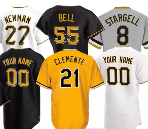 Custom S-5XL Pittsburgh 21 Roberto Clemente jerseys 44 Kevin Kramer 29 Chris Archer men women Socrates Brito youth Pirates baseball jersey