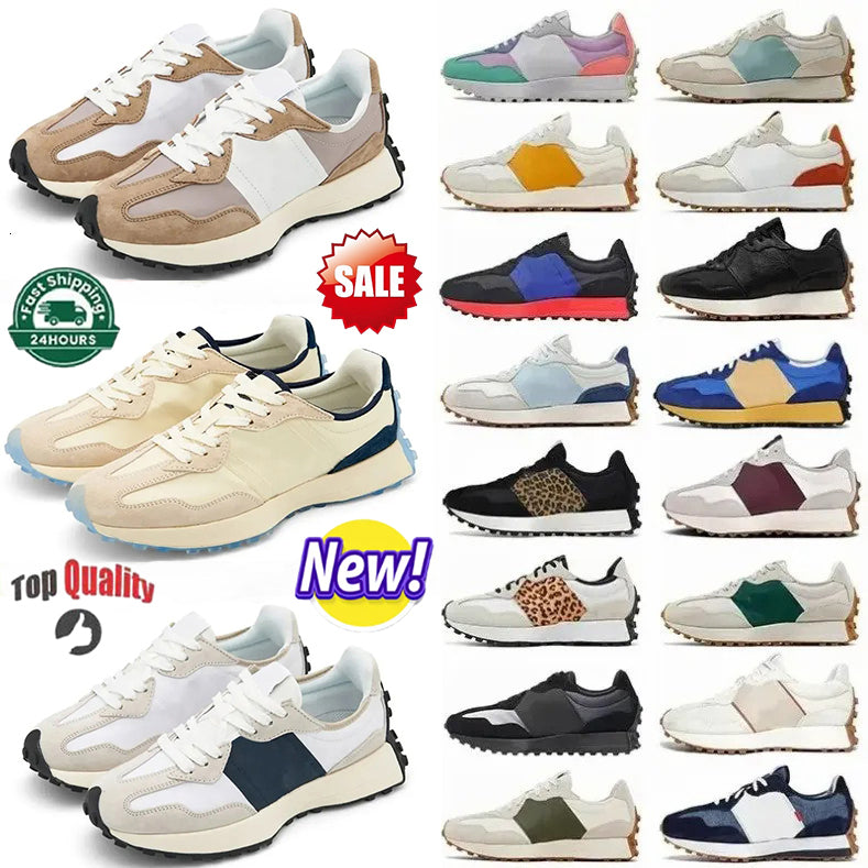 New Running Shoes For Mens Womens Designer Athletic Trainers SneakersLeopard Sea Salt Suede Oxford Beige Black White Grey Outdoors Sports Gym Sneake