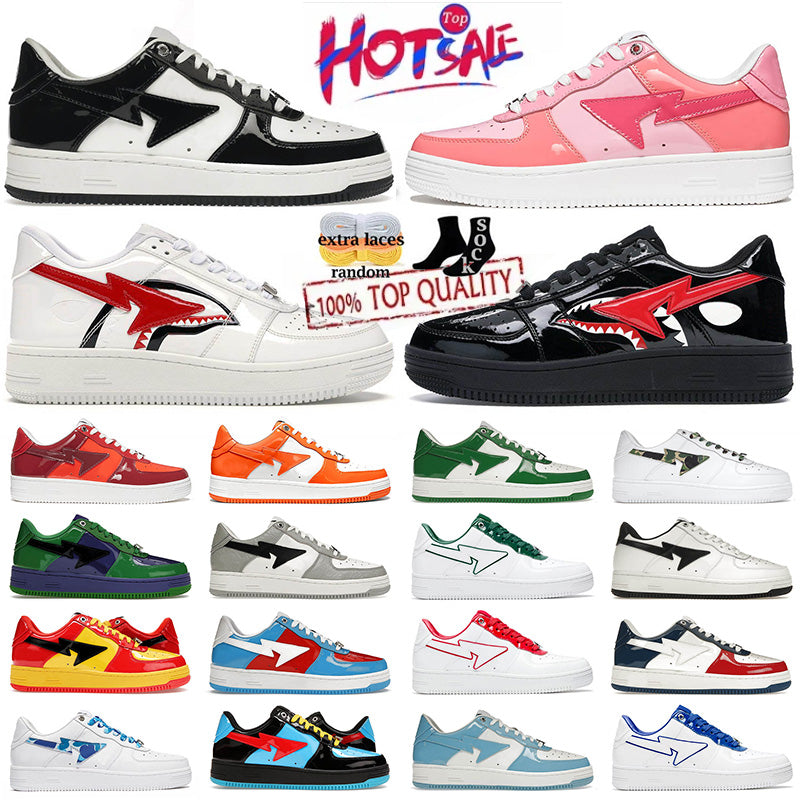 Designer Bape Sta Bapesta Outdoor Shoes Shark Star SK8 Low Baped Black White Blue Camouflage Skateboarding jogging Men Women Sports Running Sneakers