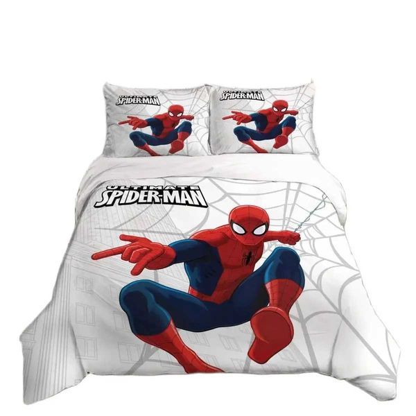 Spider-Man Bedding SetsChildren Cartoon Duvet CoverBoy children Bedclothes Bed Linen GiftAnime Quilt CoverC250205
