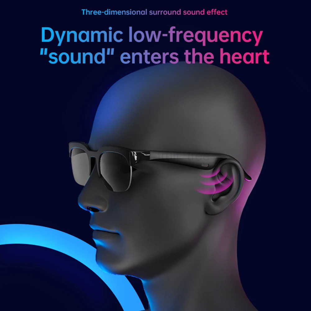 Smart Glasses AI Translator HandsFree Music Calls BT Sunglasses UV Protection Outdoor Sports Headphones for Men Women T250910