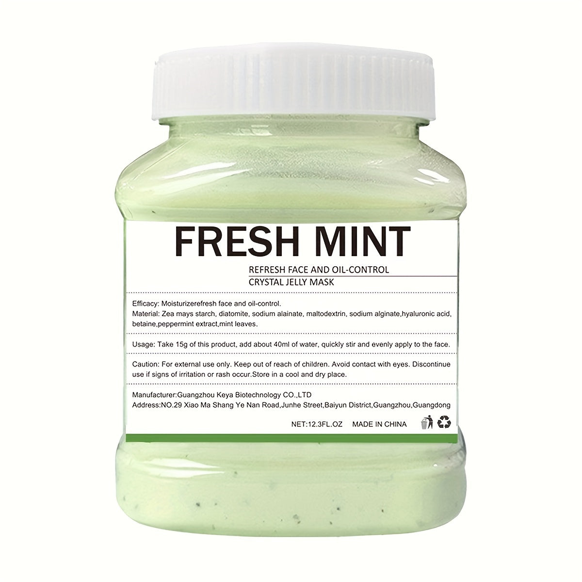 TEMU 12. 3fl. Mint Jelly Mask For Facial Skin Care, Natural Gel Hydro Face Masks, Professional Off Hydro Jelly Mask, Moisturizing, Improving &