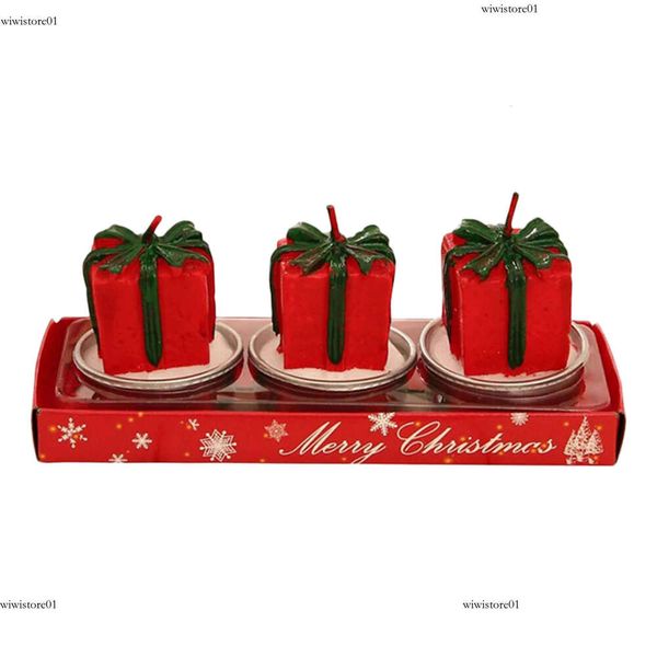 Mini Xmas Candles Navidad New Year Gifts Christmas Candles Santa Claus Snowmen Tin Cans Candle Christmas Decorations For Home A97