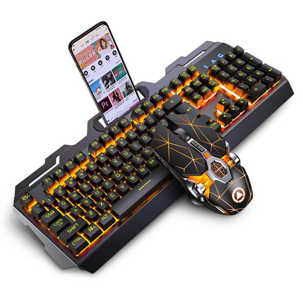 Mechanical Keyboard And Mouse Set Wired USB Computer Notebook Gaming Keypad Pc Teclado Clavier Gamer Completo Tastiera Rgb Delux C3666746