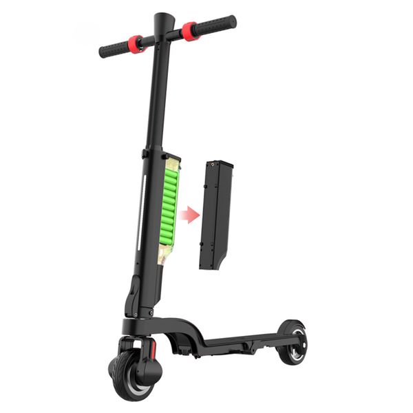 Portátil Easy Carry Carry Mini Scooter Elétrica à prova d'água dobrável 5,5 polegadas 250W Scooter elétrico de bateria de longo alcance