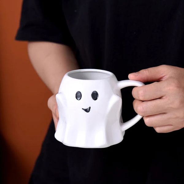 Halloween Easter Creative Cartoon Elf Tea Coffee Milk Cup Ghost Coffee Milk Ceramic Cup Gift Portable Office Beverage Home Use 240830