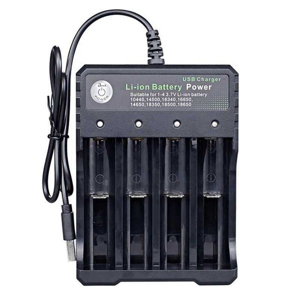 New Arrival 2-3-4 Slots 18650 Battery Charger USB Li-ion Portable Power Charging 4.2V 14500 16340 16650 14650 18350 Lithium Battery Chargers
