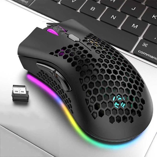 BM600 Rechargeable Gaming Mouse USB 2.4G Wireless RGB Light Ergonomics Gaming Mouse Desktop PC Computers Notebook Laptop MousesM240725